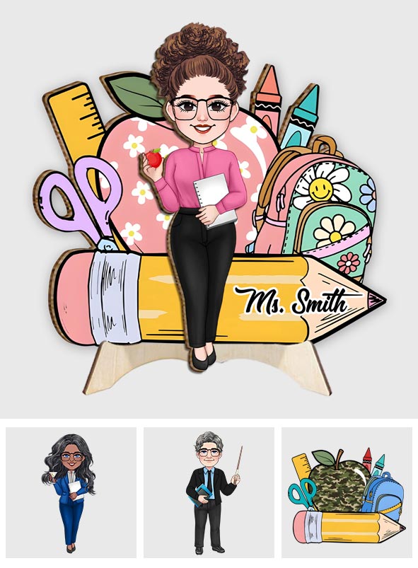 Welcome To The Class - Personalized Teacher 2 Layered Wood Sign / Wood Plaque