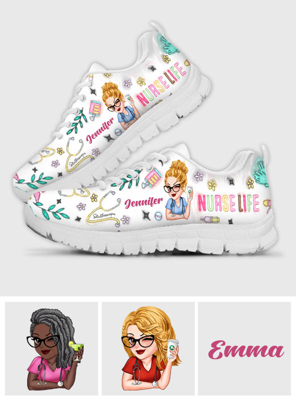 Nurse Life - Personalized Nurse Sneakers