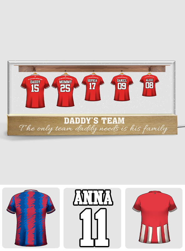 Daddy's Team - Personalized Soccer Custom LED Night Light