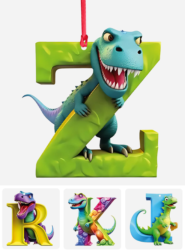 Dinosaur Letter Ornament - Personalized Kid Ornament