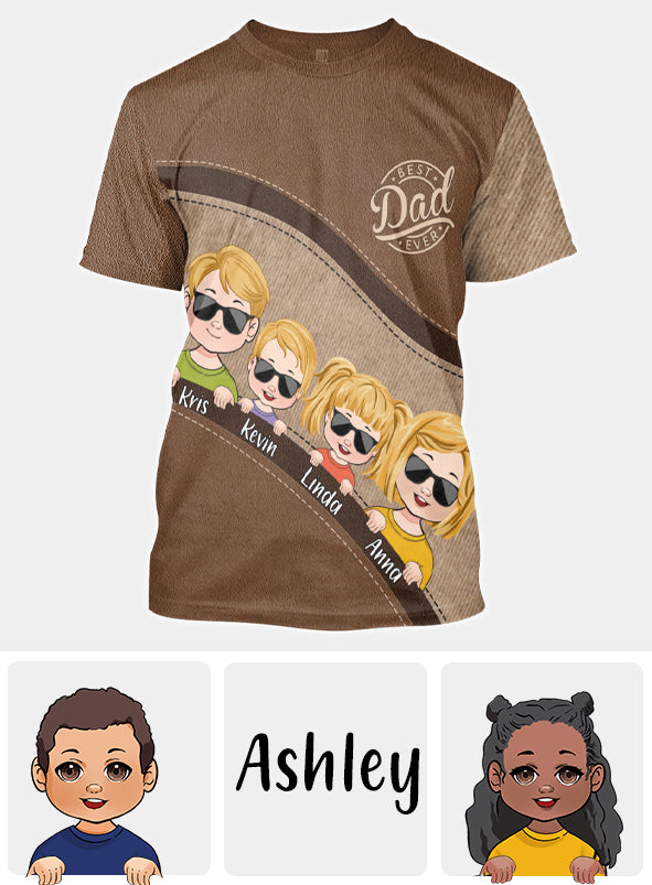 Daddy's Team Unbreakable Bond - Personalized Father All Over Shirt