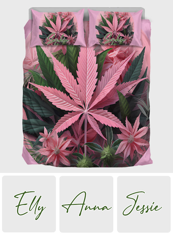 Pink In My Area - Personalized Weed Bedding Set