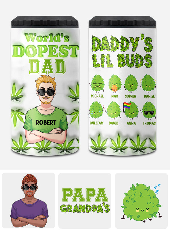 Dopest Dad Ever - Personalized Father Can Cooler