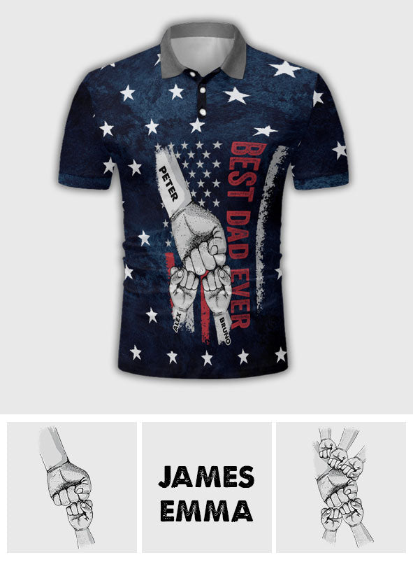 Best Dad Ever - Personalized Father Polo Shirt