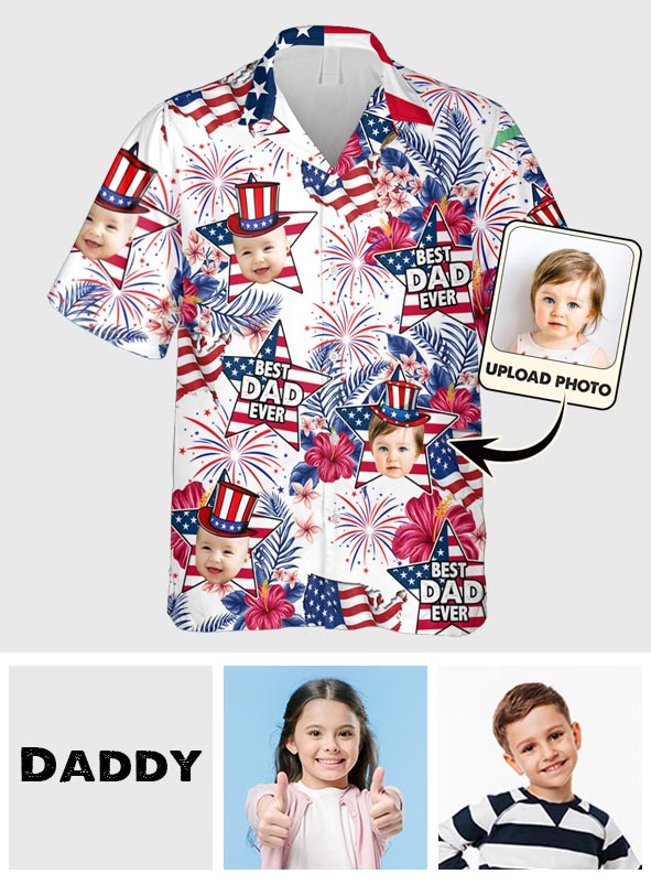 Best Dad Ever - Personalized Father Hawaiian Shirt