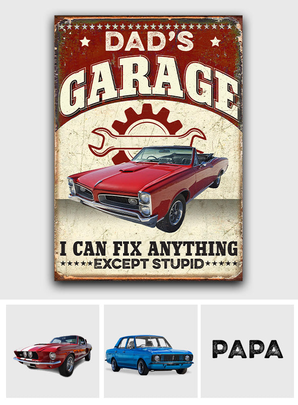 Dad's Garage - Personalized Father Rectangle Metal Sign