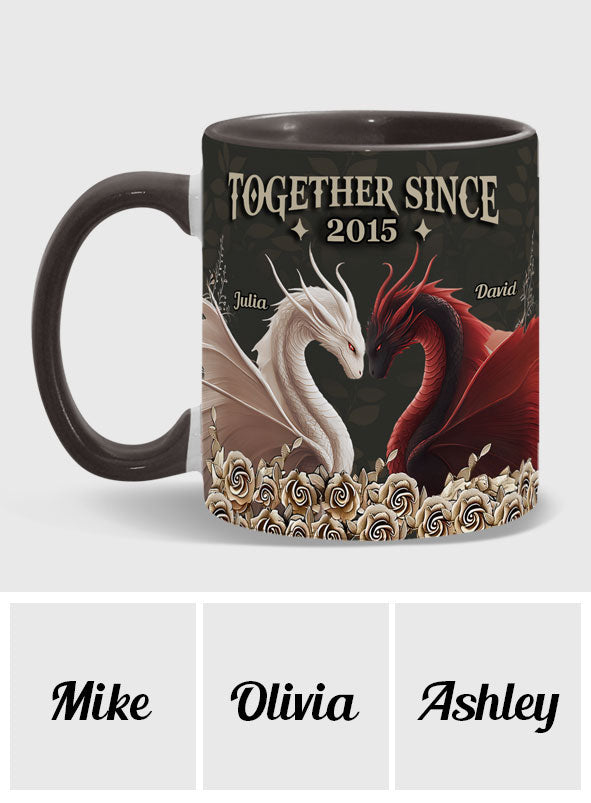 From Our First Kiss - Personalized Dragon Accent Mug