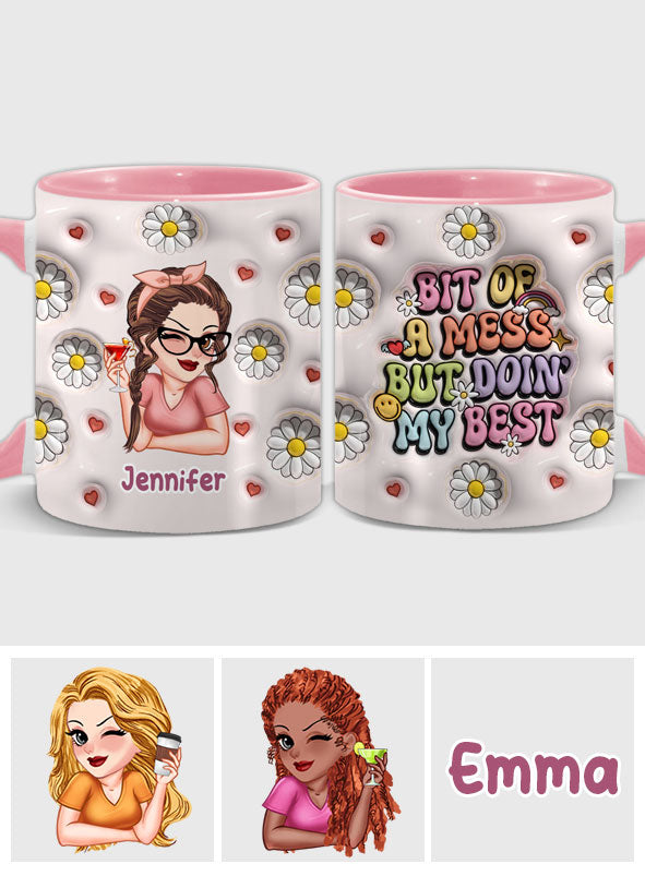 Doing My Best - Personalized Accent Mug