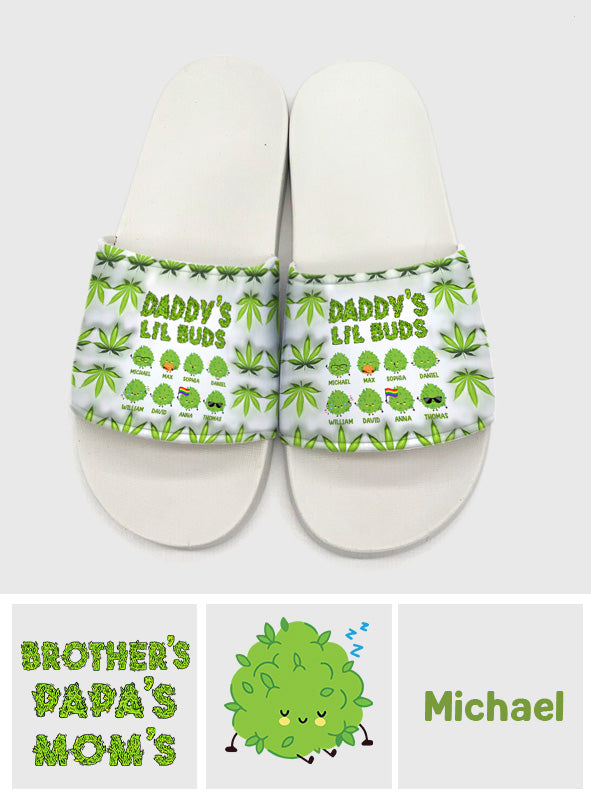Daddy's Lil Buds Any Title - Personalized Weed Slide Sandals