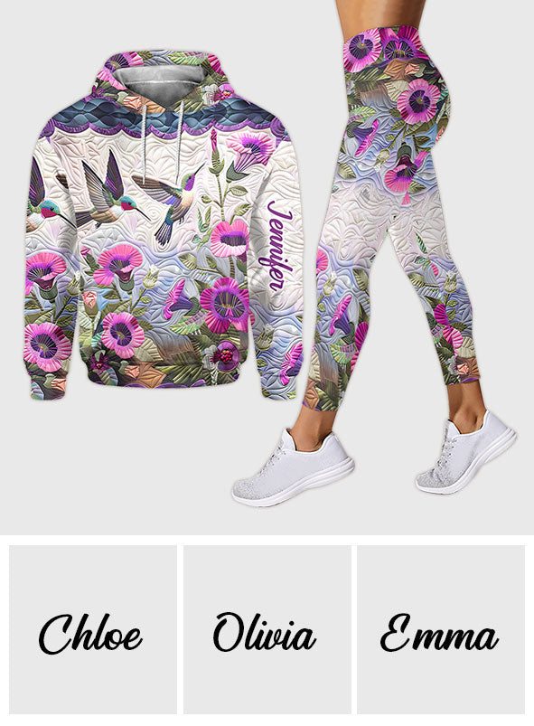 Beautiful Hummingbird - Personalized Hummingbird Hoodie and Leggings