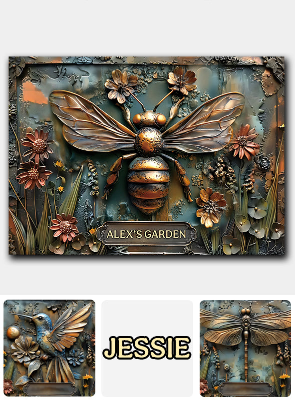 My Little Garden - Personalized Gardening Rectangle Metal Sign