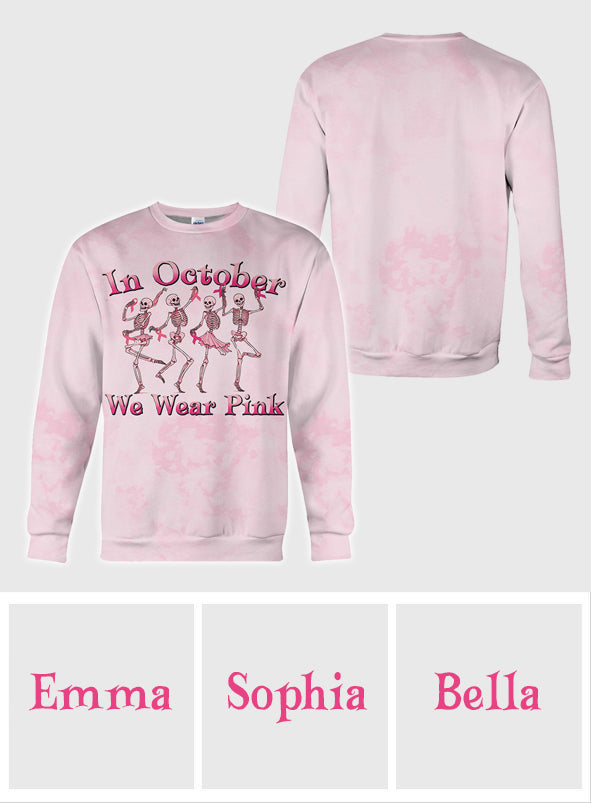 In October We Wear Pink - Personalized Breast Cancer Awareness All Over Shirt