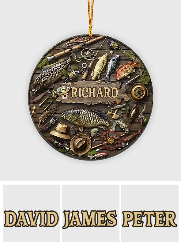 Love Fishing - Personalized Fishing Ornament