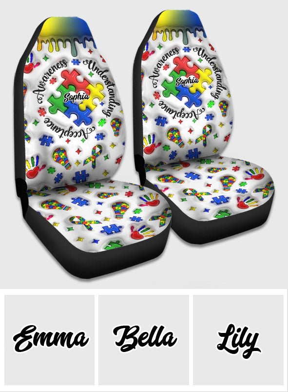 Autism Awareness - Personalized Autism Awareness Seat Covers