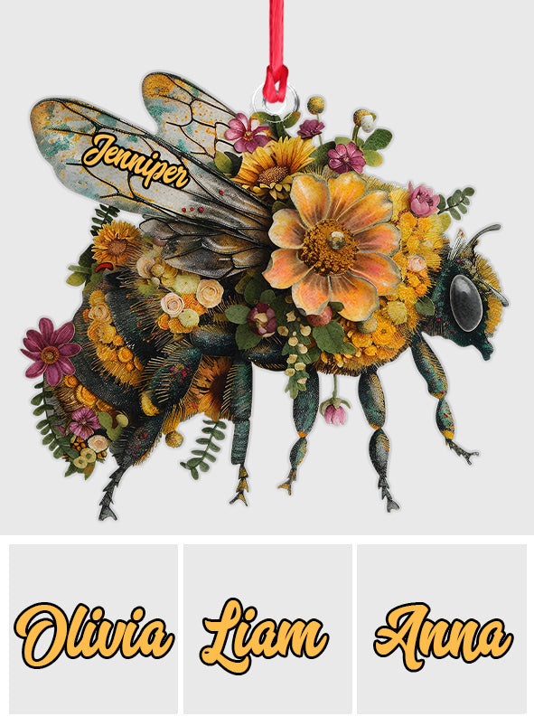Love Bees - Personalized Bee Custom Shaped Ornament