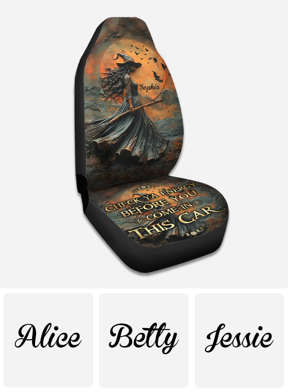 Smoke Of Air And Fire And Earth - Personalized Witch Seat Covers