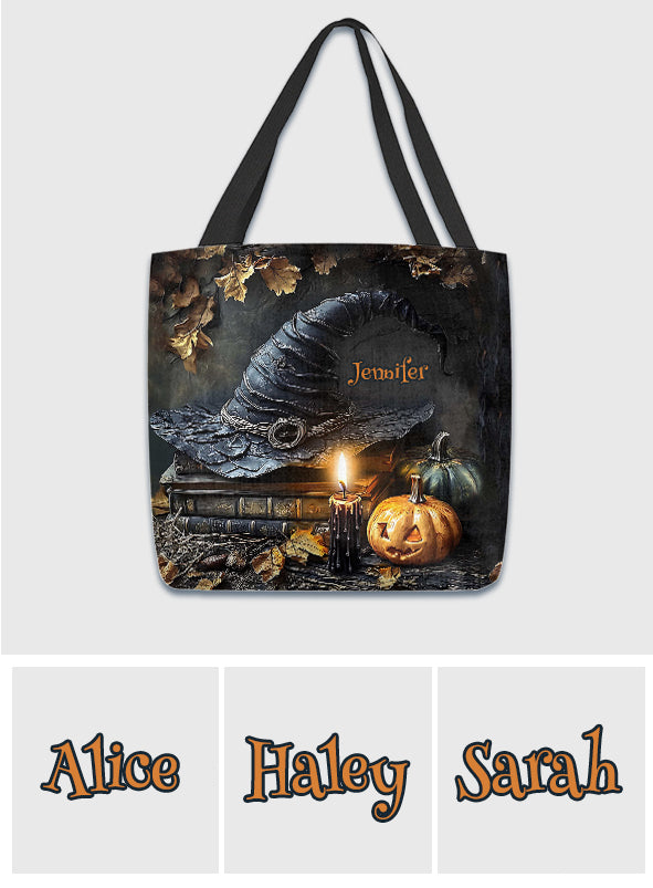 A Witch's Autumn Ritual - Personalized Witch Tote Bag