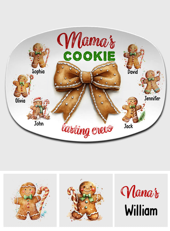 Grandma's Cookie Tasting Crew - Personalized Mother Plate