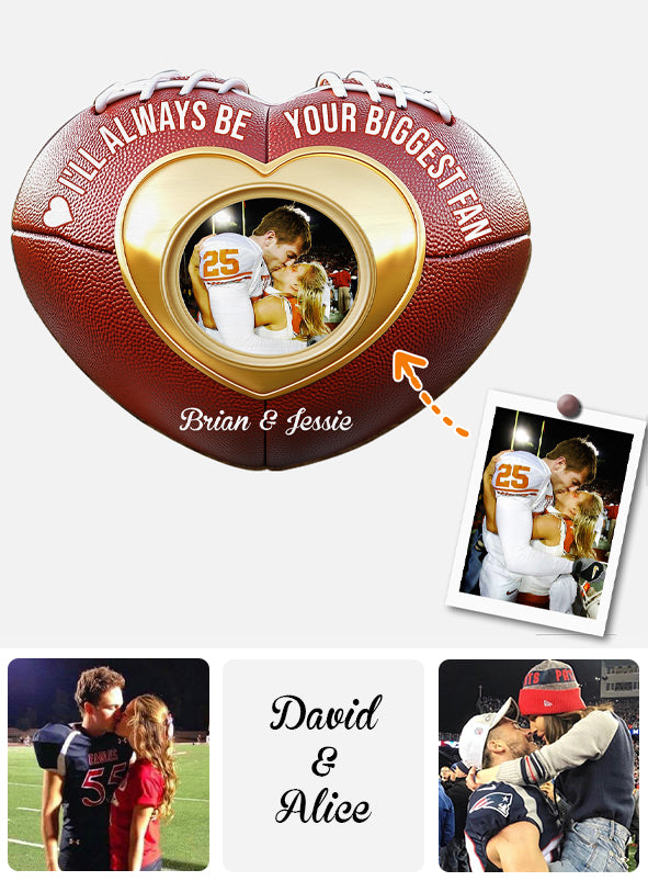 Your Biggest Fan - Personalized Football Shaped Car Visor Clip