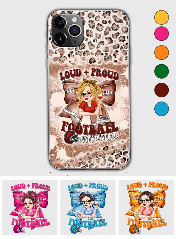 Loud Proud Football Any Title - Personalized Football Clear Phone Case