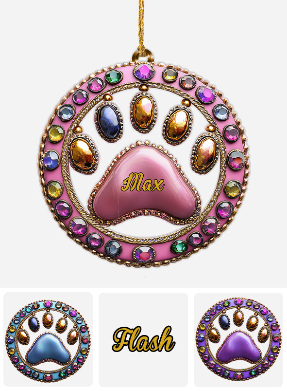 Cute Footprint - Personalized Dog Custom Shaped Ornament