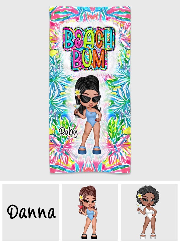 Beach Bum - Personalized Sea Lover Beach Towel