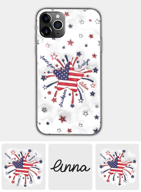 Grandma's Little Star 4th Of July - Personalized Grandma Phone Case