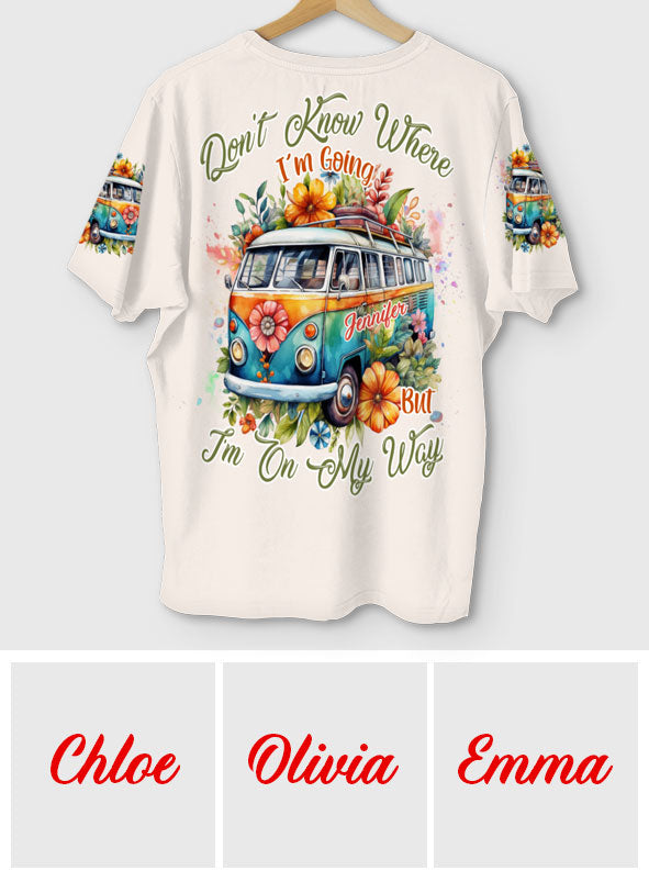 On My Way - Personalized Hippie All Over Shirt