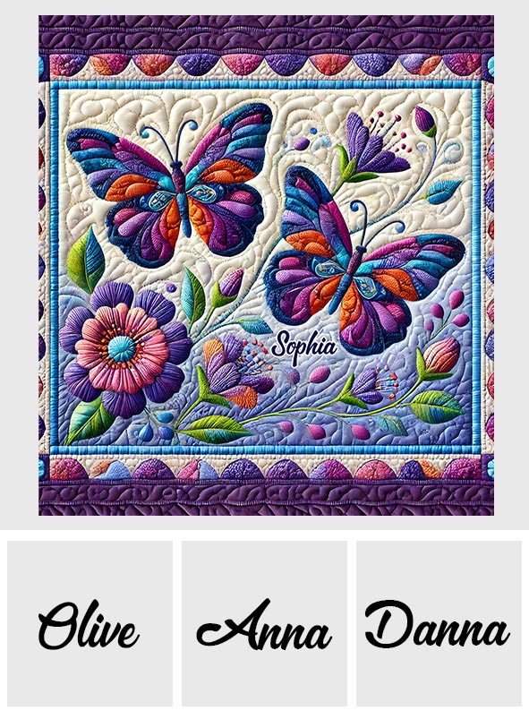 Beautiful Butterfly - Personalized Butterfly Quilt