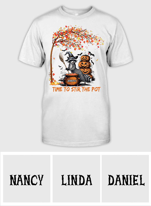 Time To Stir Witch Brew - Personalized Raccoon T-shirt And Hoodie