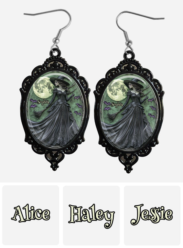 Mysterious Witch - Personalized Witch Transparent Earrings