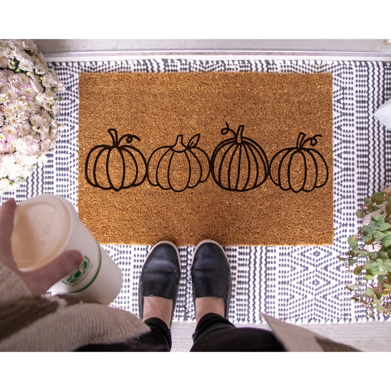 Pumpkins Halloween Doormat Halloween Doormat 0924