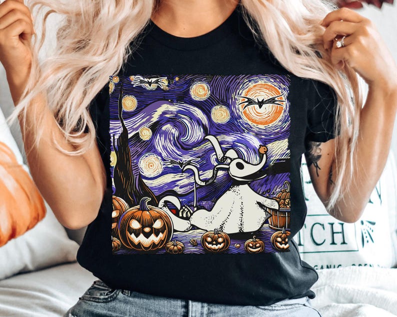 Zero Dog Halloween Starry Night Halloween T-shirt & Hoodie 0924