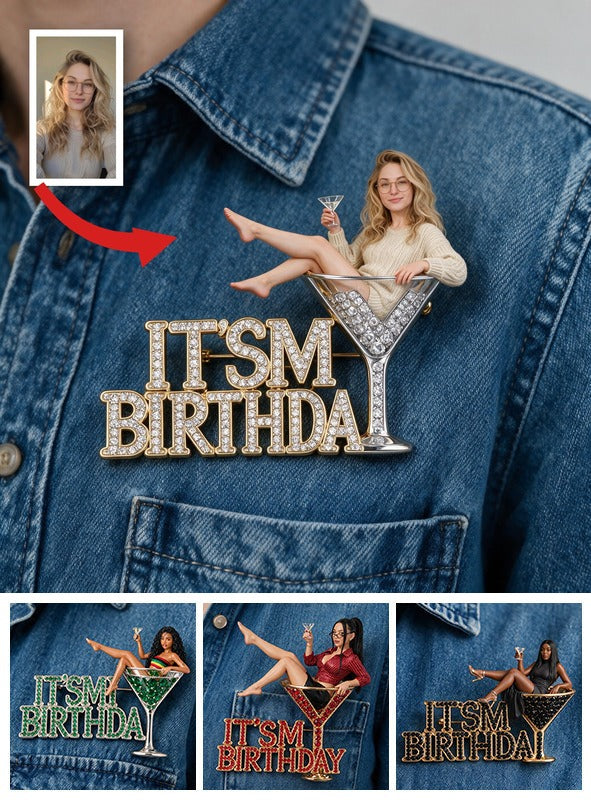 It's My Birthday - Blonde Birthday Woman 3D Embossed Enamel Pin