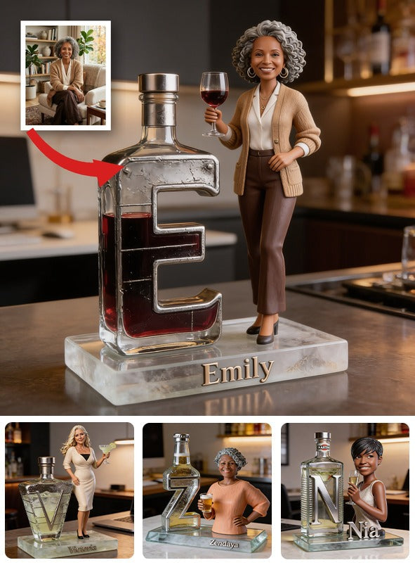 Personalized Wine Loving Latina Mom Custom Shaped Acrylic Plaque - Unique Home Bar Desk Decor Gift for Wine Enthusiast Mom
