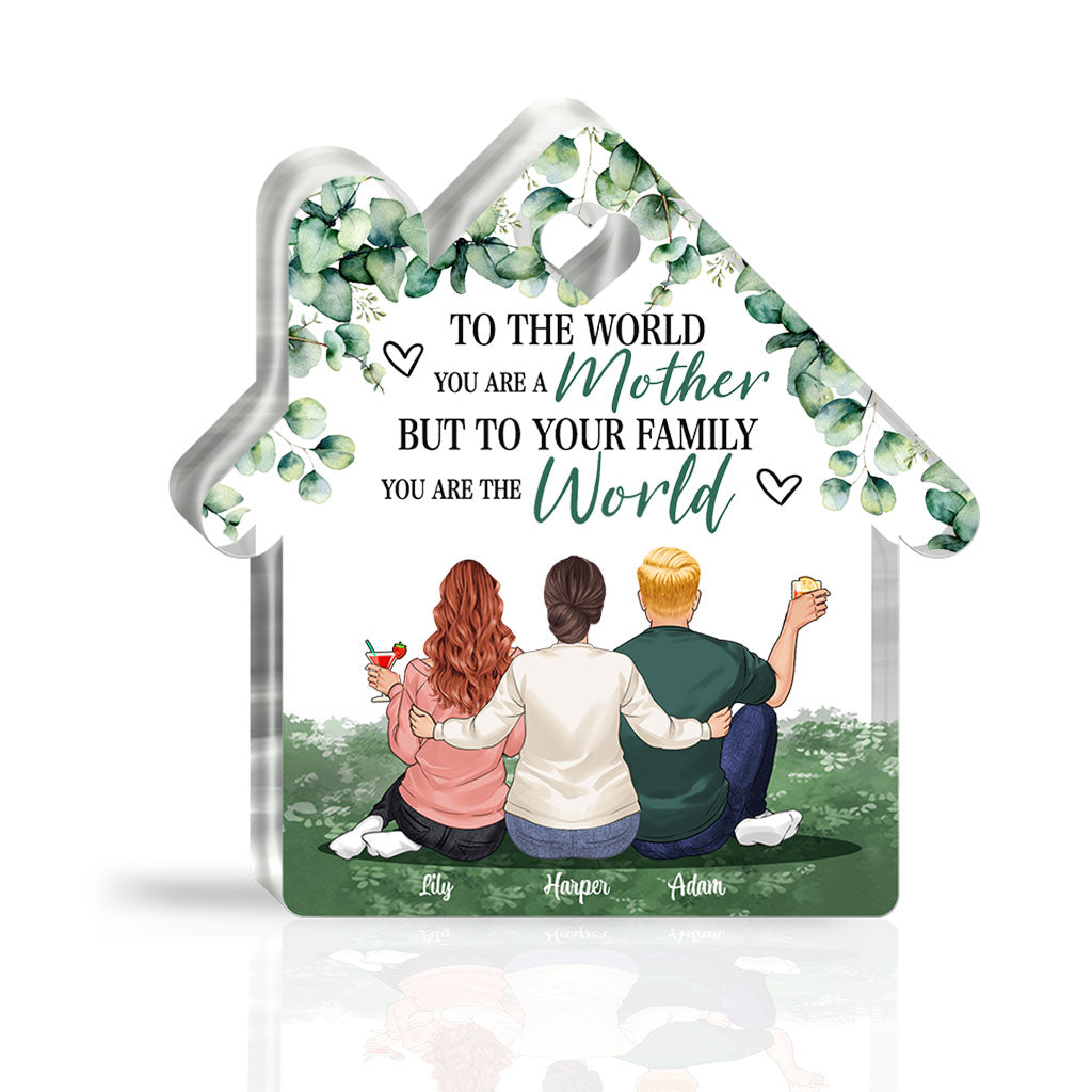 Home Is Where Mom Is - Personalized Mother's Day Mother Custom Shaped Acrylic Plaque