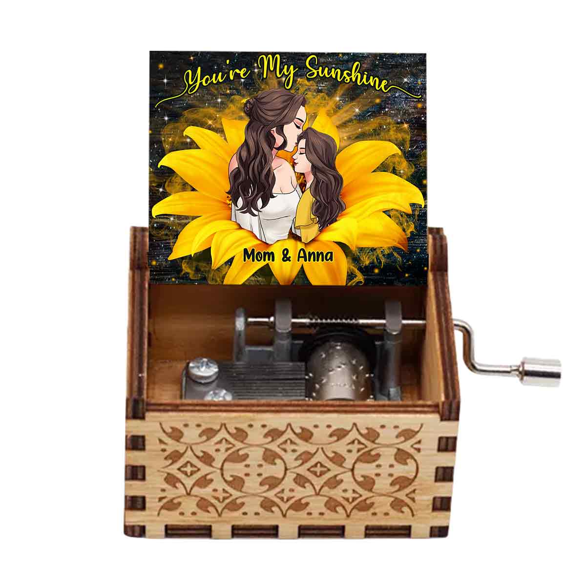 You're My Sunshine - Personalized Mother's Day Mother Hand Crank Music Box