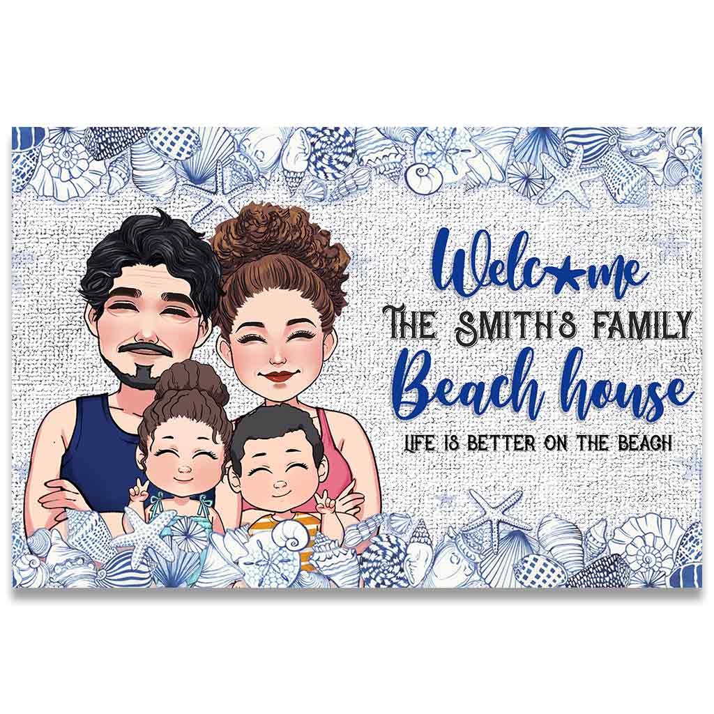 Welcome To The Beach House - Personalized Sea Lover Doormat