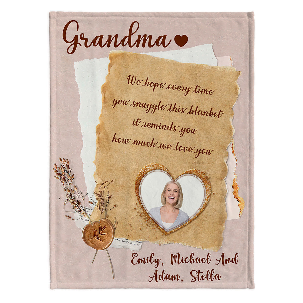 Grandma Mama - Gift for grandma, mom, dad, grandpa, aunt, uncle, sister, brother, husband, wife, friend - Personalized Blanket