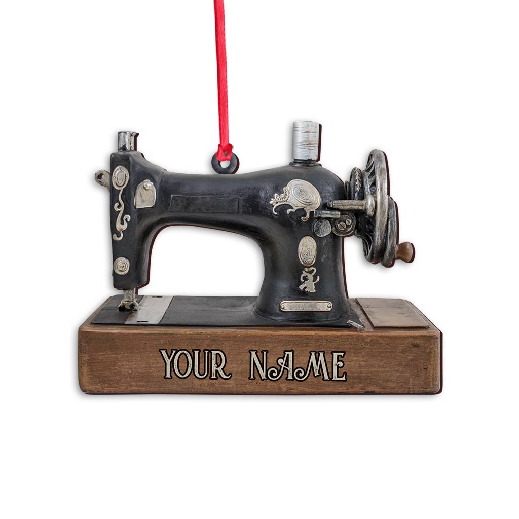 Sewing Machine Collection - Personalized Christmas Sewing Ornament (Printed On Both Sides)