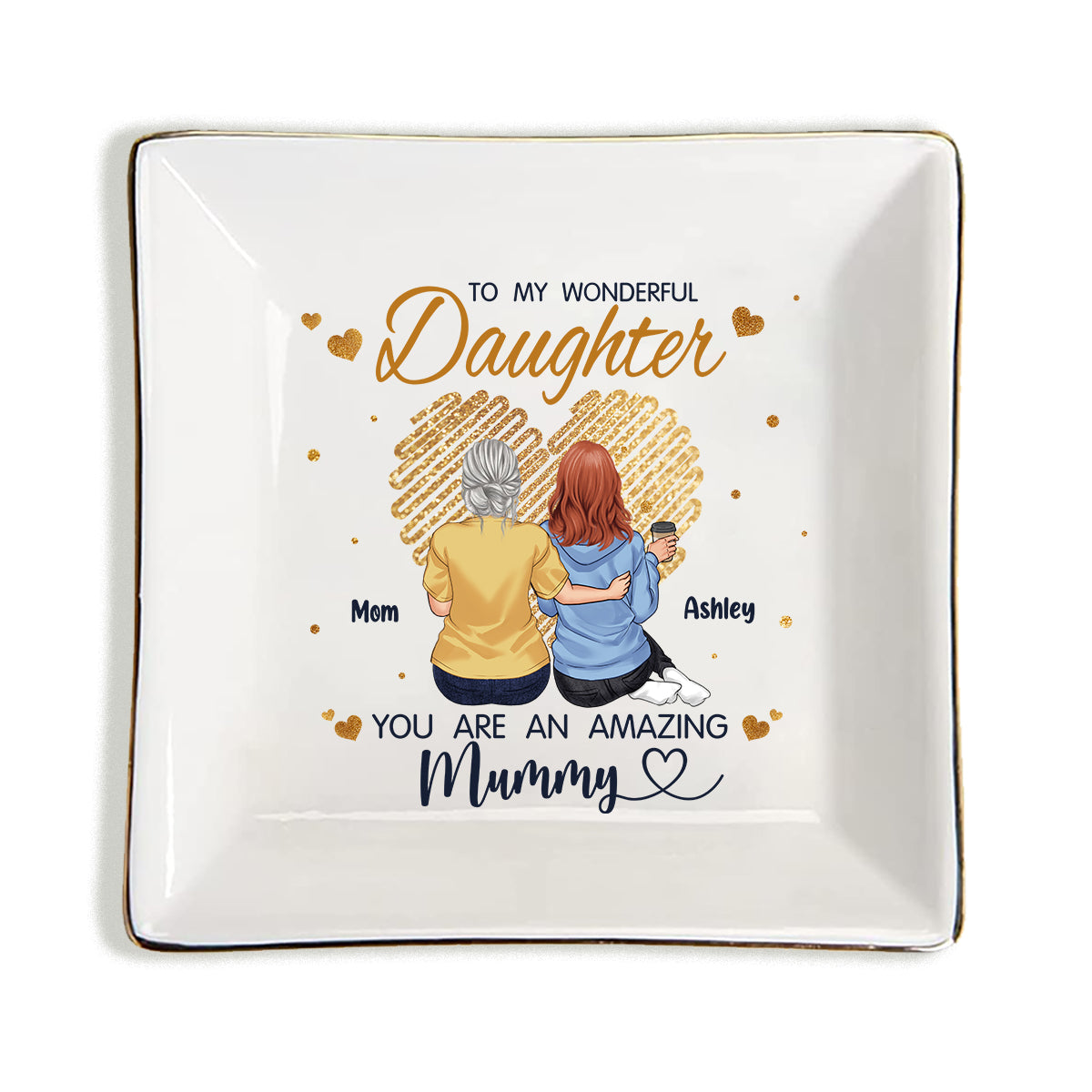 To My Granddaughter - Personalized Grandma Jewelry Dish