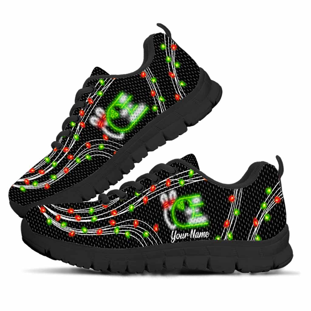 Tis The Season - Personalized Christmas Bowling Lover Sneakers