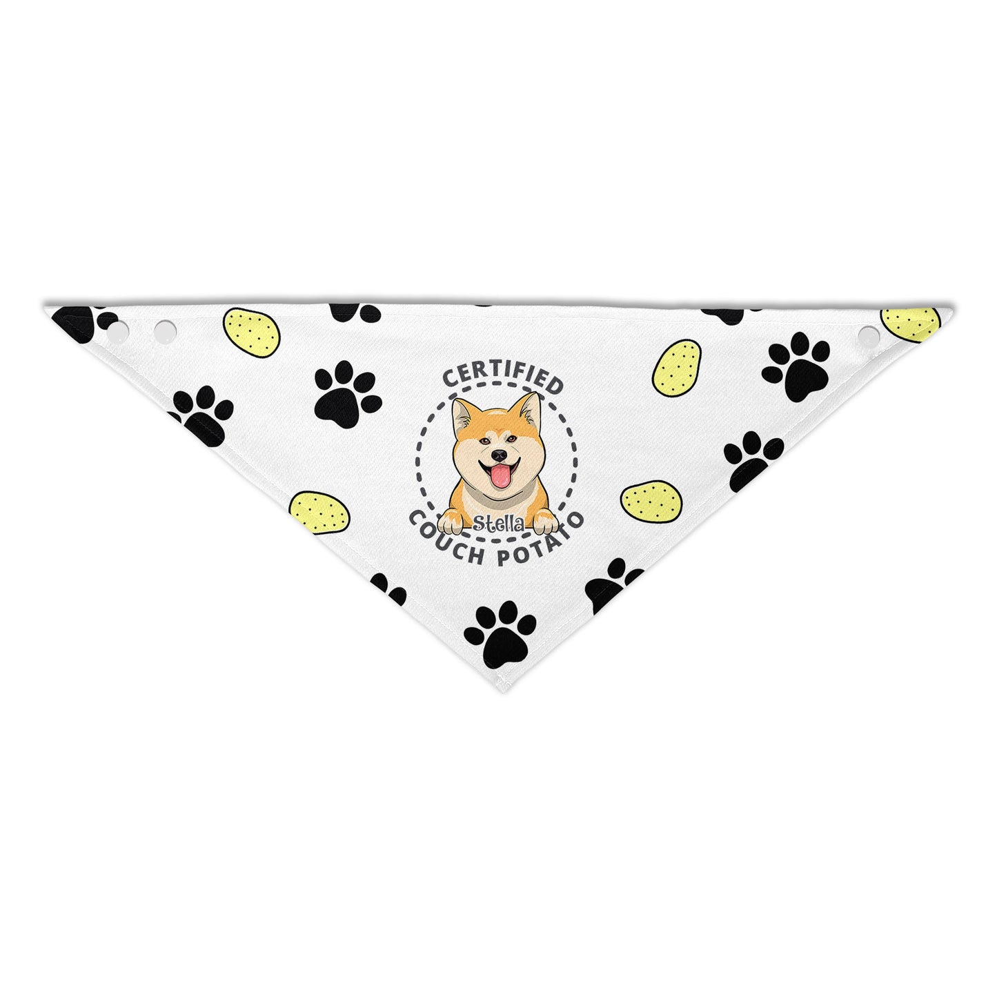Certified Couch Potato - Personalized Dog Pet Bandana