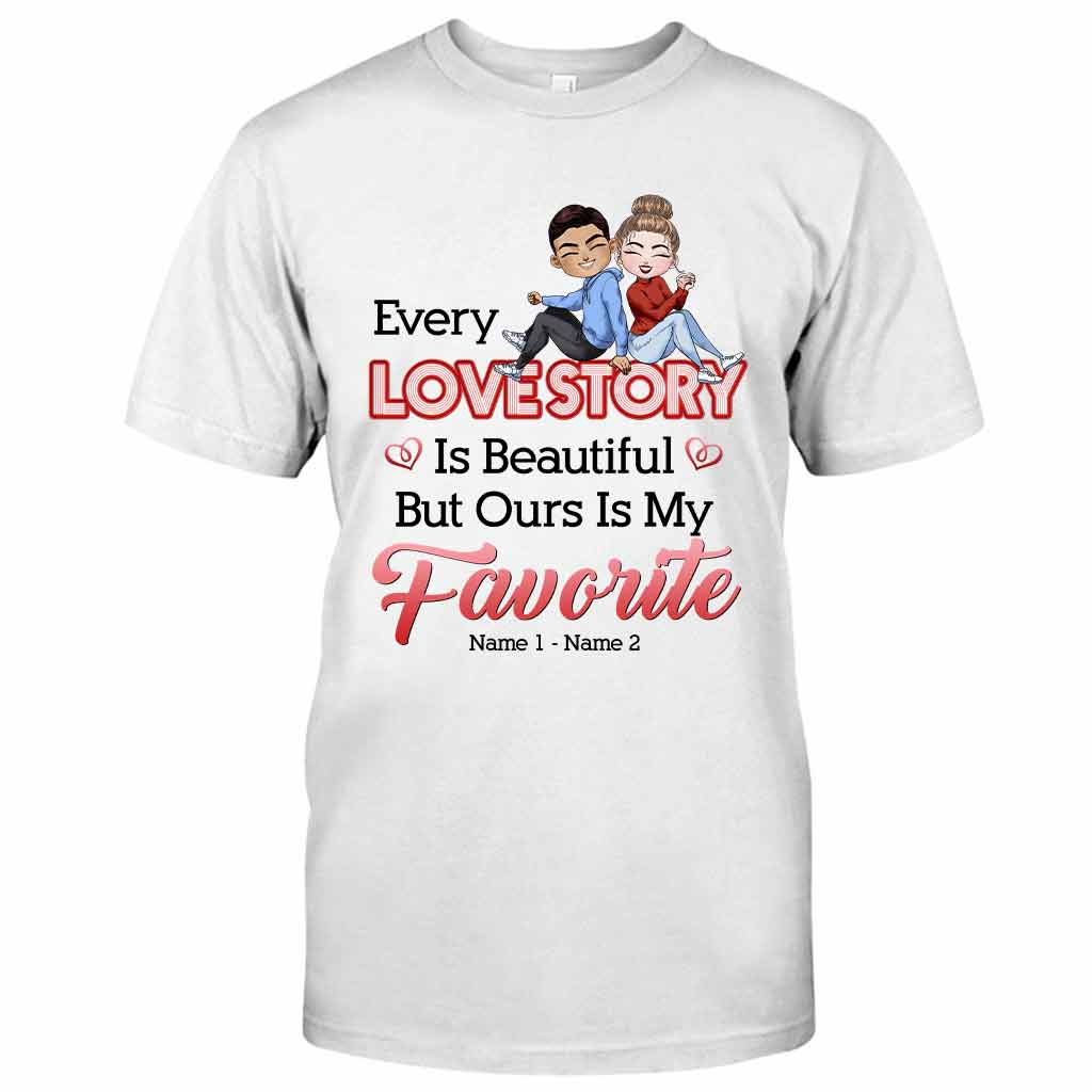 Our Love Story Is My Favorite - Personalized Couple T-shirt and Hoodie