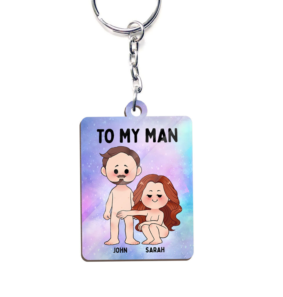 I Love You For Your Personality - Personalized Couple Couple Keychain (Printed On Both Sides)