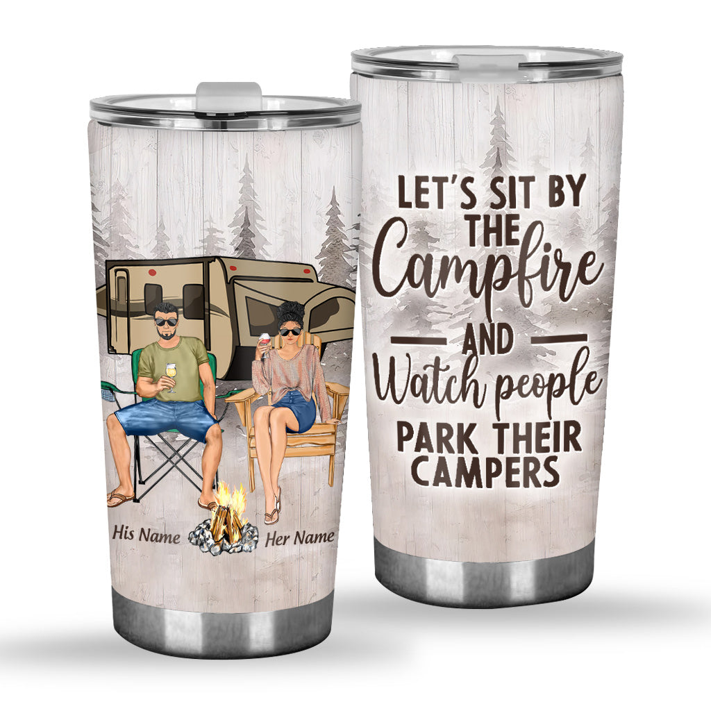 Let's Sit By The Campfire - Personalized Camping Tumbler