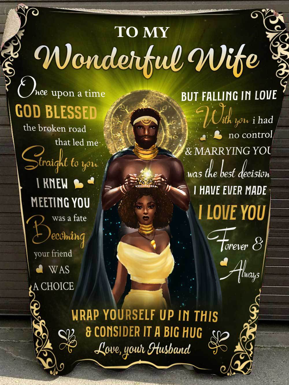 My Wonderful Wife Couple Blanket 0124
