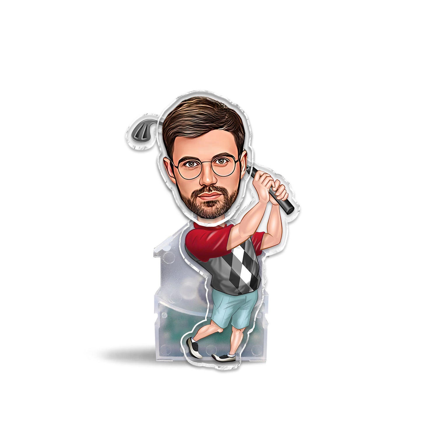 Funny Photo Figure - Personalized Golf Custom Shaking Head