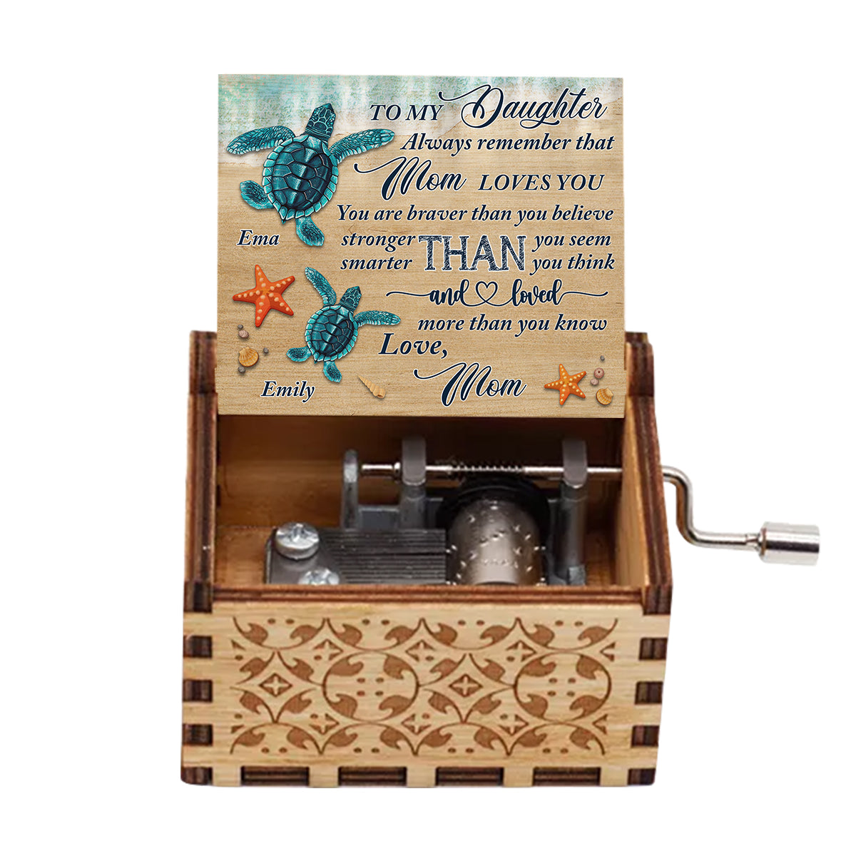 Always Remember That - Gift for grandma, mom, daughter, granddaughter, son, grandson, grandpa, dad - Personalized Hand Crank Music Box