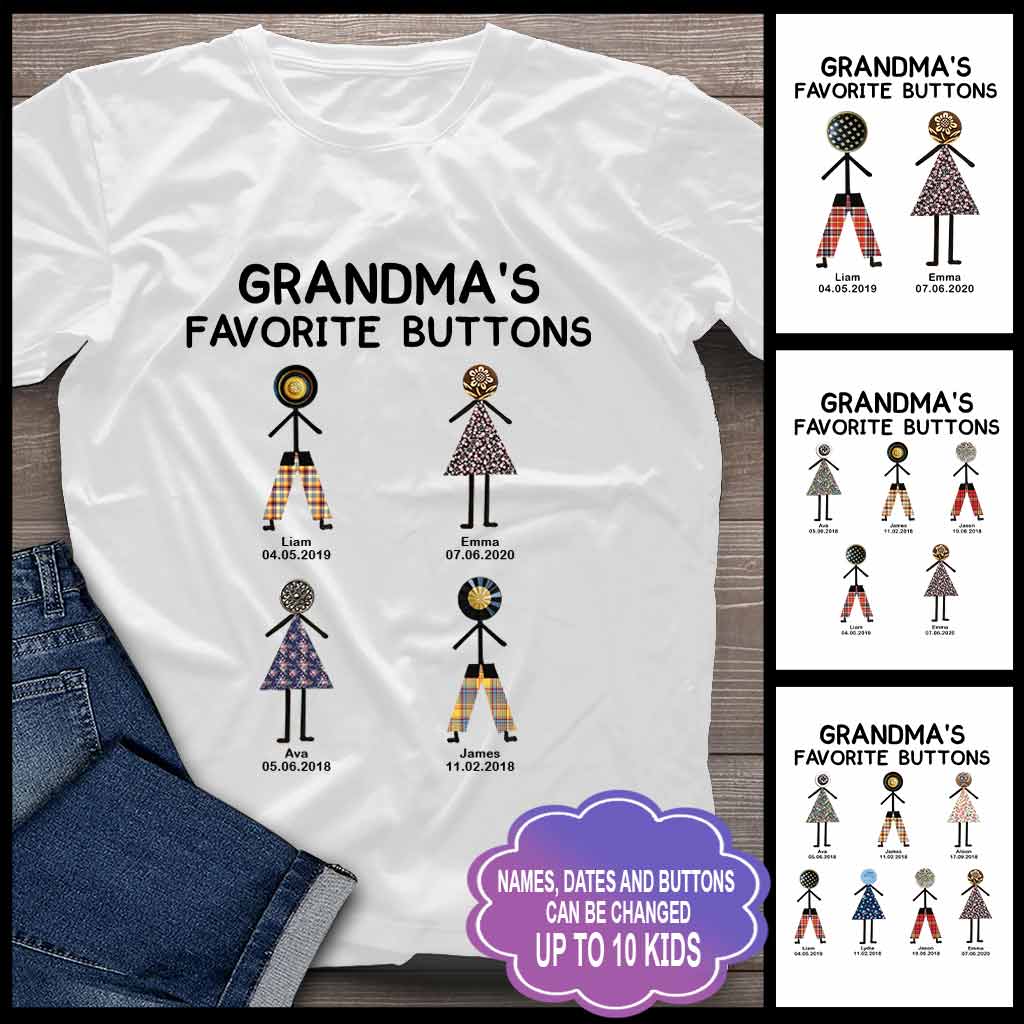 Favorite Buttons - Sewing Personalized T-shirt and Hoodie
